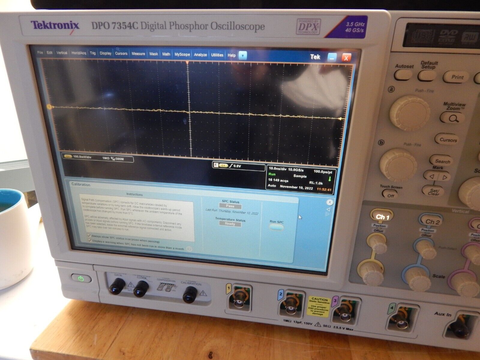 Tektronix DPO7354C 4 Channel 3.5GHz Phosphor Oscilloscope,NIST cal'd Tektronix DPO7354C 4 Channel 3.5GHz Phosphor Oscilloscope,NIST cal'd